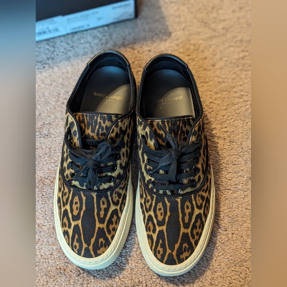 Saint Laurent Venice Low Top Leopard Sneakers 38.5 - Picture 6 of 10